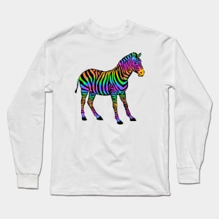 Colorful Zebra Long Sleeve T-Shirt